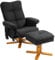 HOMCOM Massagesessel mit Hocker, 360° drehbarer Elektrischer Relaxsessel mit Liegefunktion und Stauraum, TV-Sessel Fernsehsessel mit Seitentasche Fernbedienung für Wohnzimmer, Polyester, Schwarz