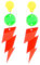 Tyqour 1 Paar 80er 90er Jahre Blitz Bolzen Ohrringe Retro Acryl Neon Ohrringe Damen 80er Jahre Ohrring Frauen Vintage Orange Ohrringe für Mottoparty Kostüm Party Maskerade Frau Mädchen