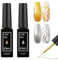 Quick Drying Glitter Gel Nail Polish Liner Set - 2PCS Gold & Silver Gel Nail Polish Liner Glitter - 10ml Painting Gel Liner Nail Polish Collection Drawing UV/LED Liner Nail Gel