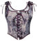 SCARLET DARKNESS Corsetto da donna floreale, top Cottagecore Vest Overbust Bustier Lace-up Vintage Medievale Rinascimento Corsetti, Margherita viola., 40