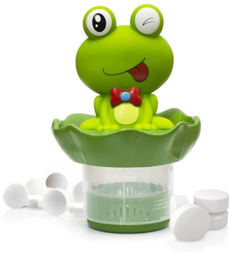 Chlordosierschwimmer, Frosch Form Chlortablette Floater, Schwimmender Chlorspender Für 4 Laschen, Für Planschbecken Schwimmbad Whirl Pool Spas