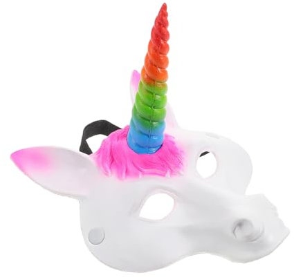 KONTONTY Maske Einhorn 3d Aus Puschaum Tierkopfmaske Kostümaske Für Halloween Karneval Party Für Erwachsene Und Kinder