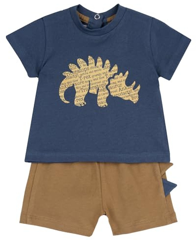 Chicco, Ensemble Bébé avec T-shirt et Shorts en Tissu Doux, Vêtements Enfant, Designed in Italy