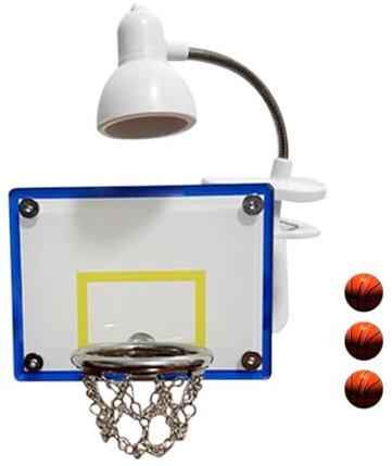 Generico Lampada Notturna Basket,Lampada Sportiva con Proiettore per Appassionati - Illuminazione Decorativa con 5 Palline e Canestro, Idee Regalo Arredamento Casa e Giochi Indoor