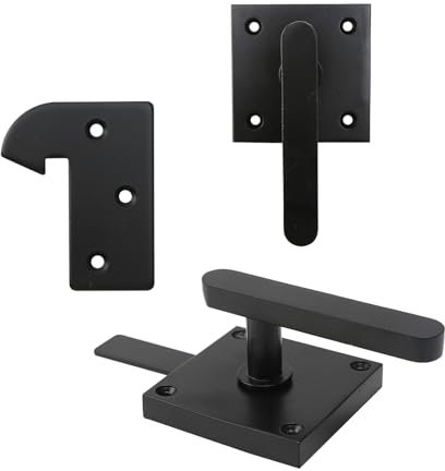 Lot de 2 loquets de portail double face robustes en aluminium pour porte battante, piscine, jardin, jardin