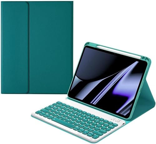 Bueuwe Funda con Teclado para Xiaomi Pad 6/6 Pro, Teclado Bluetooth Desmontable con portalápices y función de Encendido y Apagado automático.,Verde