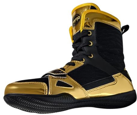 ZHENSI Chaussures De Boxe Légères Et Montantes pour Homme Idéales pour Le Sport La Gym Le Combat Et La Lutte,Noir,45 EU