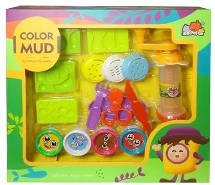 Plastische Masse mit Zubehör 4 Farben