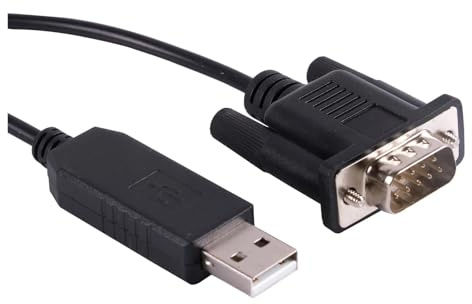WUUXLIZMX Convertitore da USB a seriale Porta COM da USB a RS232 Cavo seriale DB9 Pin cp2102 pl2303 ftdi null modem Cavo adattatore cablato incrociato DCE RS232 COM 6 piedi(PL2303TA-2-RXD-MALE)