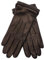 EEM Herren Lederhandschuhe, weiches italienisches Leder, Fleecefutter, Strickbündchen, schwarz/anthrazit XL