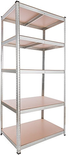 Arebos scaffalatura | 90 x 60 x 200 cm | 875 kg portata | Sistema di facile installazione grazie a bussola