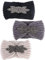 3 Stück Stirnbänder Damen Winter Strick Haarband mit Strass Gestrickt Kopfband Frauen Mädchen Elastische Ohrenwärmer Breit Haarreifen für Winter Herbst Grau Schwarz Beige