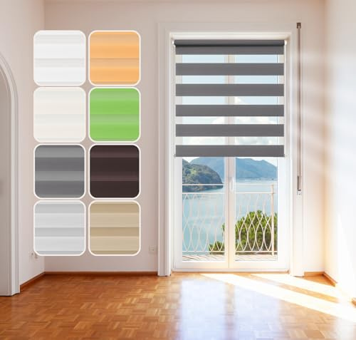 Doppelrollo Stahl 105x150cm Klemm-Fix - System Click