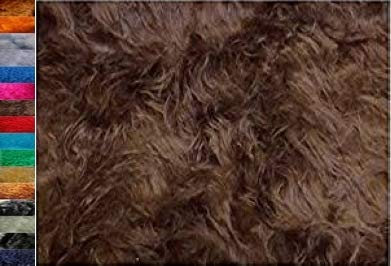 STOFFBOOK PFLEGELEICHT KUSCHEL FELL DECKEN REQUISITEN FOTOSHOOTING ACCESSOIRES DEKOFELL LONGHAIR FOTOGRAFIE STOFFE, C142 (Dunkelbraun)