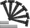 OTOTEC Lot de 6 charnières en T de 30,5 cm pour abri de jardin, porte de grange, matériel forgé antirouille avec vis de montage Noir