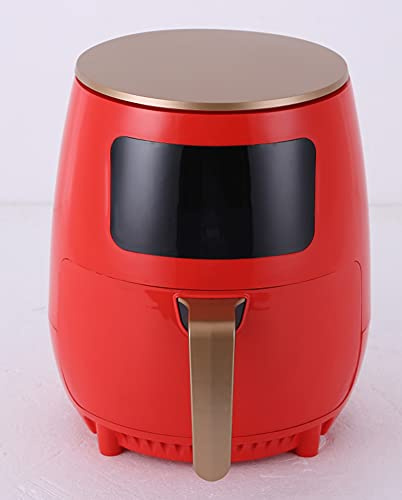 JMSL Air Fryer 1400W-Healthy Cooking Baking Grilling-Rapid Air Circulation-Digital Display Timer Adjustable Temperature Control,4.5 liters red