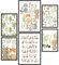 Papierschmiede® Bilder Kinderzimmer Kids Mood Poster Set Pfadfinder Tiere, Kinderzimmer Bilder Babyzimmer Deko, 2x DIN A4 und 4x DIN A5, Wald Alphabet Fuchs - Kinderposter ohne Rahmen