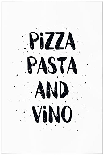JUNIWORDS Poster, Pizza Pasta and vino, 20 x 30 cm