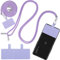 Cobee Universale Handykette, Handy Umhängeband verstellbares Handy Umhängeband Nylon Umhängegurt abnehmbares Handy Umhängeband mit 2 Handy Patches kompatibel mit den meisten Smartphones (lila)