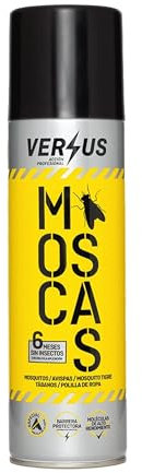 VERSUS MOSCAS insecticida contra moscas y mosquitos, hasta 6 meses de duración. Eficaz contra los insectos voladores