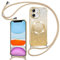 Phoona Handyband Hülle für iPhone 11 mit Band [kompatibel mit MagSafe], Luxuriöse Glitzer Beschichtung Magnetische Handyhülle für iPhone 11 Silikon TPU Stoßfest Schutzhülle, Gold