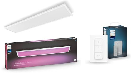 Philips Hue – White & Color Ambiance Surimu Panelleuchte Weiß 120 x 30 cm + Dimmer Switch (EU/UK)