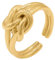 Heideman Damen Ring Nanine - Edelstahl, gold farbend - Dynamisches Knotendesign - Offener Ring für Frauen