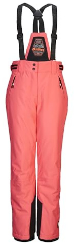 Killtec Mädchen Skihose/Funktionshose mit abnehmbarem Latz, Kantenschutz und Schneefang Ksw 213 Grls Ski Pnts