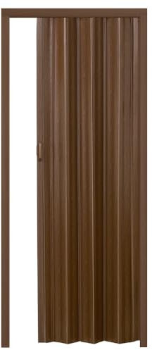 Paluplus Porta a Soffietto in PVC, Misura 214x85 cm, Spessore 3 cm, Senza Serratura con Chiusura Magnetica, Porta Interna con Maniglia -2711F (Rovere Venato)