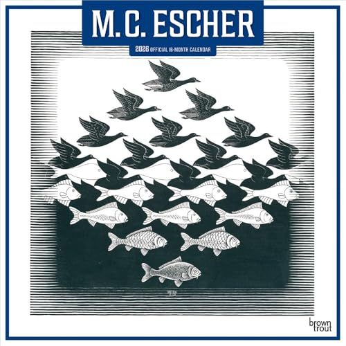 M. C. Escher 2026 – 16-Monatskalender: Original BrownTrout-Kalender [Mehrsprachig] [Kalender] (Wall-Kalender)