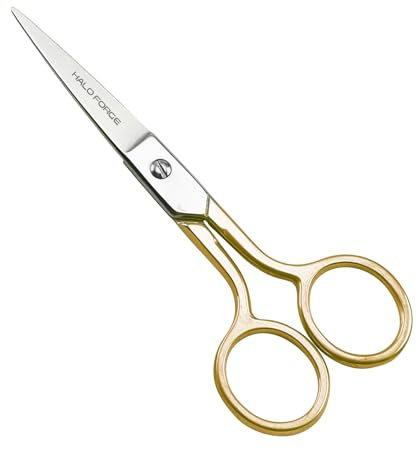 HALO FORGE 6 Zoll Kleine Stoffschere: Scharf Edelstahl Nähschere, Hochleistungs Präzise Schnittdetails Schneiderschere, Textilschere zum Schneiden von Stoff, Kleidung, Leder, Nähen, Gold