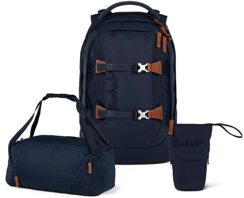 Satch Pack Pencil Slider Edition Schulrucksack Set 3tlg. inkl. Sporttasche (Nordic Blue Skandi)