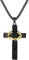 JewelryWe Kreuz Kette Herren mit Dornenkronen: Schwarz Edelstahl Dornenkrone Anhänger Halskette mit Kreuzanhänger Christliche Kreuzkette Religiöse Schmuck Geschenk für Männer