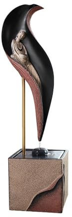 FAJNUZI2024 Fontana Tavolo Fontana da Tavolo Zen con Flusso d'Acqua, Decorazione for la casa con Buddha a Forma di Petalo. Fontana Interni