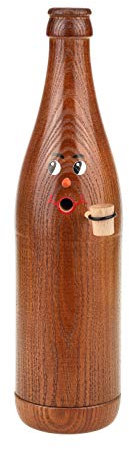 Colours-Manufaktur Räucherflasche - Räucherfigur Räuchermännchen Räuchergefäß Bier Sekt Bierflasche Jubiläum Vatertag Muttertag (NRW 0,5 - zur individuellen Selbstgestaltung, braun)