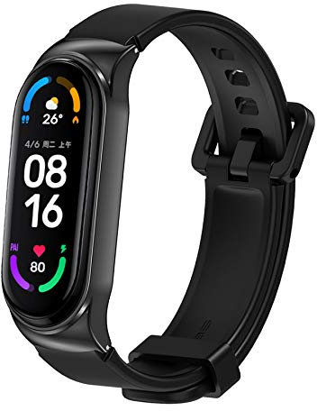 MIJOBS Bracelet pour Mi Band 5&4,Imperméable, Résistant à la Transpiration et Respirant Color Doux en Silicone Remplacment Sangle Bracelet pour Xiaomi Mi Band 5/4