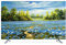NAKAN 22 bis 80 TV Schutz Staubdichte Hülle Bezug für Fernsehen Universalschutz für Flach Gekrümmte Bildschirme Polyester Landscape Print Indoor Moderne Fernseher Abdeckung(Color:Feld,Size:55in)