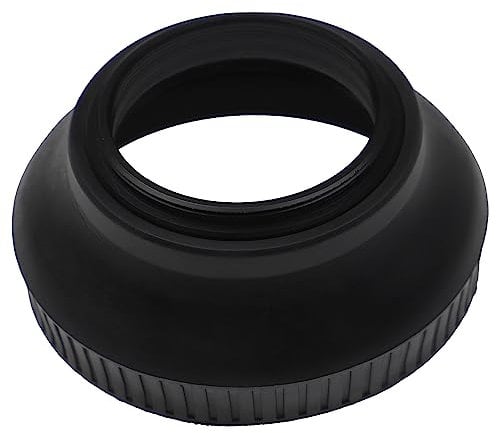 vhbw paraluce compatibile con obiettivi con filettatura dell'obiettivo di 37mm - grandangolare, nero opaco, gomma, rotondo