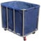 Wäschewagen, Groß Kommerziell Edelstahl Wäschewagen mit Rollen,für Home Hotel Wäschekammer,400L,120 Kg Tragkraft，90x65x80cm (Blau)