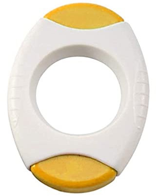 vsilay Coupe-coquille d'œuf jaune pour couper les œufs à la coque en ABS + Acier inoxydable