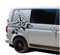 Autoaufkleber Kompass Sport Mountains 60x56cm Windrose Sticker Folie für Auto Wohnwagen Anhänger Aufkleber Selbstklebend Kfz Zubehör KX072 KX073 (Kompass schwarz, Berge Schwarz)