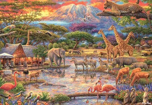Buffalo Games - Chuck Pinson - Wild Africa - 2000 Piece Jigsaw Puzzle
