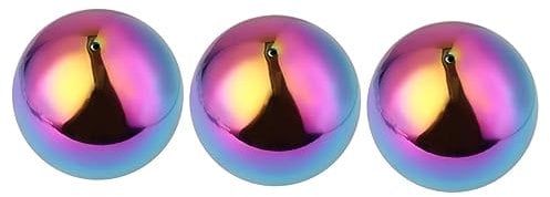 Kisangel 3stücke Runde Hohlkugel Bunte Spiegel Ball Deko Für Garten Und Zuhause Mehrzweck Metallkugel Hochwertige Gartenornamente Wetterfest Und Langlebig