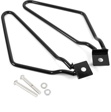 Motorrad Satteltaschenhalter, 2er Pack Satteltaschen für Motorrad Schwarz Eisen Verchromt Passend für XL883/1200 HD1450/1584