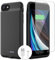 Tailasi Battery Case for iPhone 8/7/6s/6/SE (2022/2020), 6000mAh Charging Case Charger Rechargeable Extended Battery Pack Travel Juice Box for iPhone 6/6s/7/8/SE - 4.7” (Black)