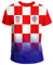YuanDiann 2024 Europapokal Kroatien Fußball T Shirts Fans Sport Causal Herren Damen Kinder Nationalflaggen Drucken Kurzarm Schnell Trocknendes Atmungsaktives Fanshirt Top 15# S