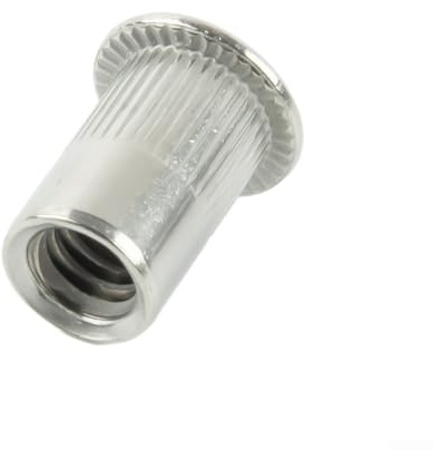 EXTRWORY Edelstahl-Nietmutternverschlüsse, 1/4 Zoll 20 UNC-Gewinde, Flachkopf, 40 Stück