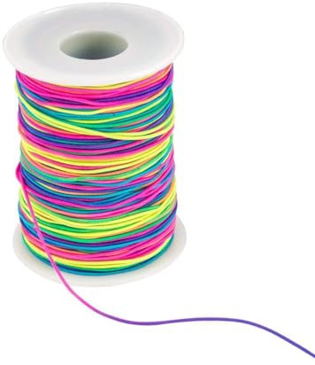 1mm*100m Elastische Faden Perlenschnur Gummiband,Farbe Stretch Schnur,Schmuckherstellung Schnur Gummikordel Stretch Schnur Bastelschnur Perlen Kordel für DIY Schmuck (Farbe)