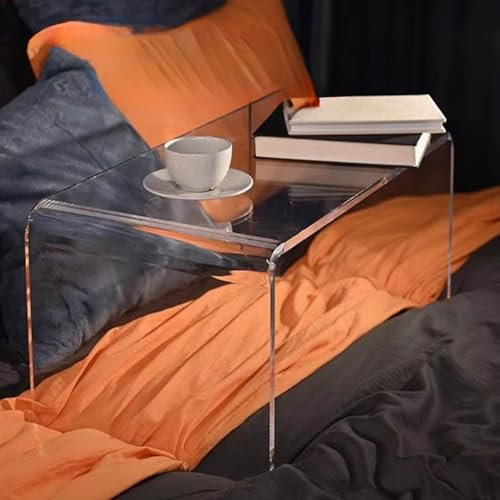 GUQASDV Wohnzimmer Tisch für Couch Klein, Kleiner Tisch Wohnzimmer, Wohnzimmer Tisch für Couch, Tisch Wohnzimmer Modern Verdicktes Acryl ohne Installation(50x30x25cm)