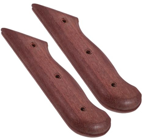 TIDTALEO 2 Pièces Manche en Bois Ergonomique pour Couteau Cuisine Prise Confortable et Installation Facile, Accessoire pour Chefs Professionnels et Bricolage Industriel